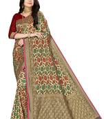 Multicolor Woven  Art Silk Saree With Blouse