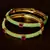 Copper Made Meenakari Worked and Ruby Stone Embellished Pair of Designer Bangles BD369
