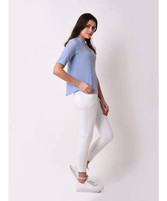 Women's Chambray Embroidered Top 4
