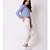 Women's Chambray Cut Detail Top