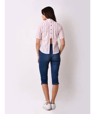 Women's Striped Embroidered Top 4