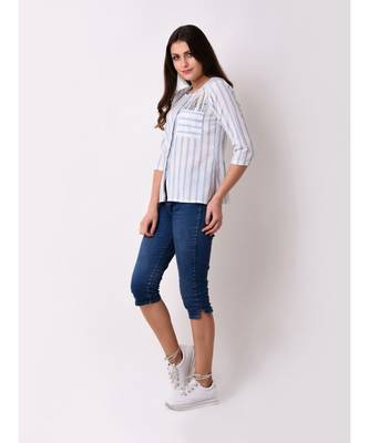 Women's Button Down Embroidered Top 2
