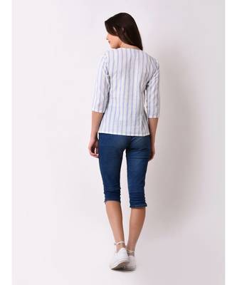 Women's Button Down Embroidered Top 3