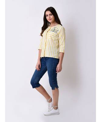 Women's Button Down Embroidered Top 2