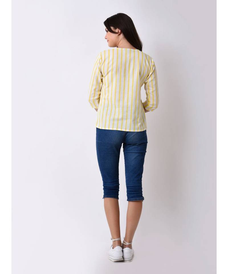 Women's Button Down Embroidered Top