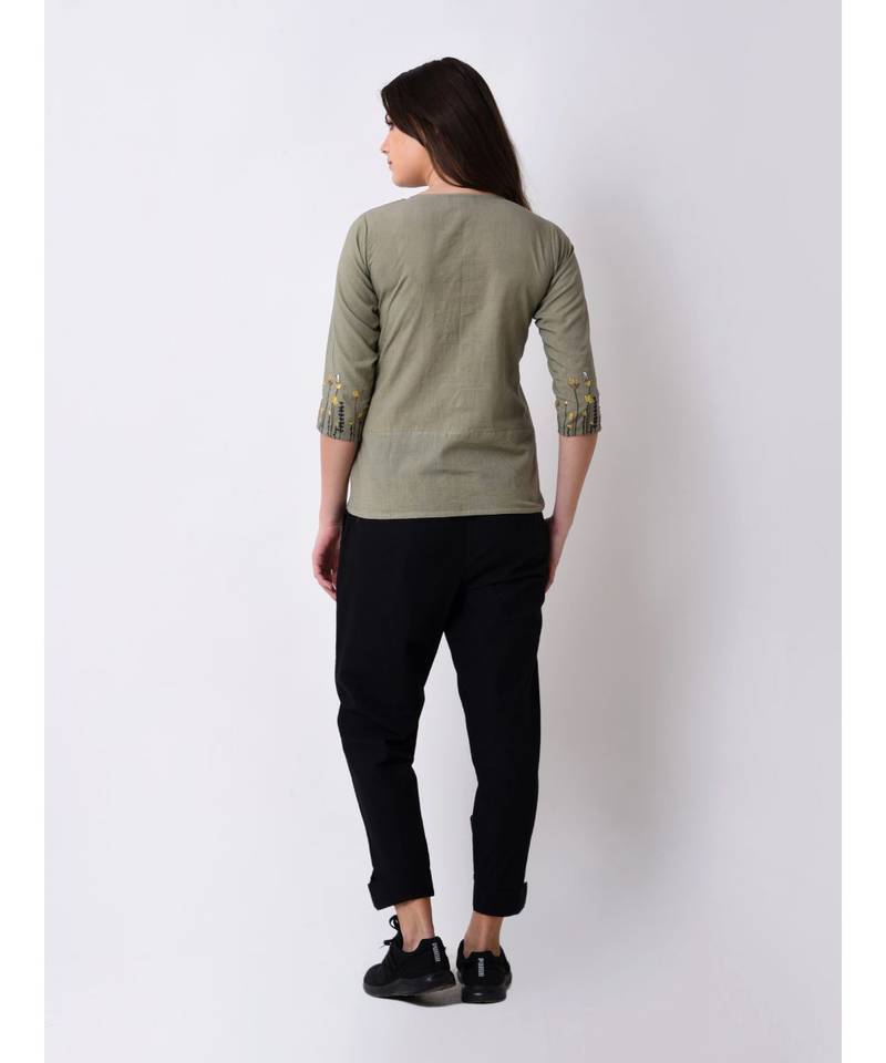 Women's Meadow Embroidered Top