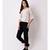 Women's Off White Embroidered Top