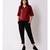 Women's Maroon Embroidered Top