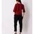 Women's Maroon Embroidered Top