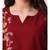 Women's Maroon Embroidered Top