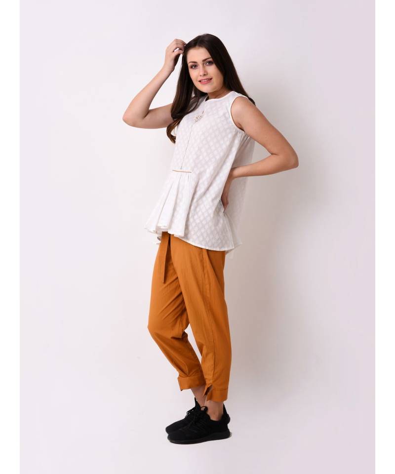 Women's Gathered Embroidered Tunic