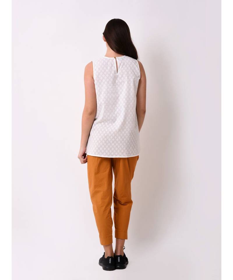 Women's Gathered Embroidered Tunic