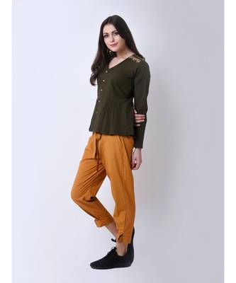 Women's Pleated Embroidered Top 2