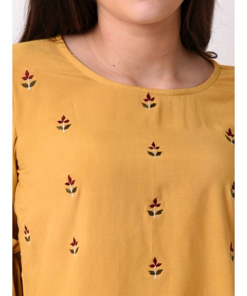 Women's Rayon Embroidered Top