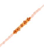 Gold Plated Designer Wooden Beads Rakhi For Men/Boys