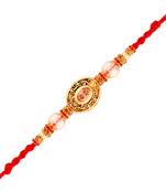 Gold Plated Designer Pearl Rakhi For Men/Boys