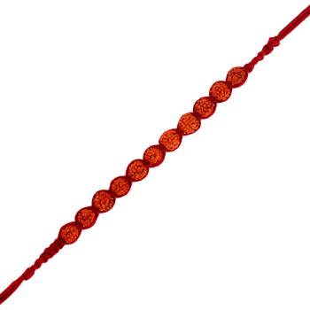 Gold Plated Rudraksh Rakhi For Men/Boys 1