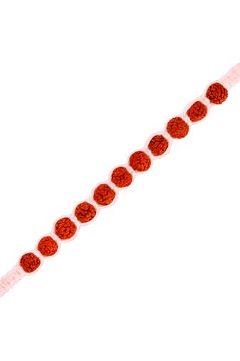 Gold Plated Rudraksh Rakhi For Men/Boys