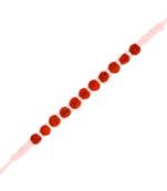 Gold Plated Rudraksh Rakhi For Men/Boys