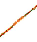 Gold Plated Designer Wooden Beads Multi-Color Rakhi For Men/Boys
