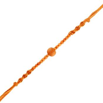 Gold Plated Designer Wooden Beads Rakhi For Men/Boys 1