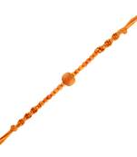 Gold Plated Designer Wooden Beads Rakhi For Men/Boys