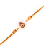Gold Plated Designer Pearl Lord Ganesha Rakhi For Men/Boys