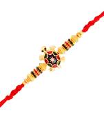 Gold Plated Designer Multi-Color Turtle Rakhi For Men/Boys
