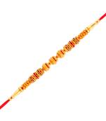 Gold Plated Designer Beads Rakhi For Men/Boys