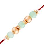Gold Plated Designer Pearl Rakhi For Men/Boys