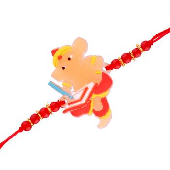 Gold Plated Designer Pearl Lord Ganesha Rakhi For Men/Boys 1