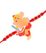 Gold Plated Designer Pearl Lord Ganesha Rakhi For Men/Boys