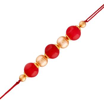 Gold Plated Designer Pearl Rakhi For Men/Boys 1