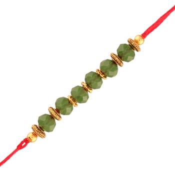 Gold Plated Designer Pearl Rakhi For Men/Boys 1