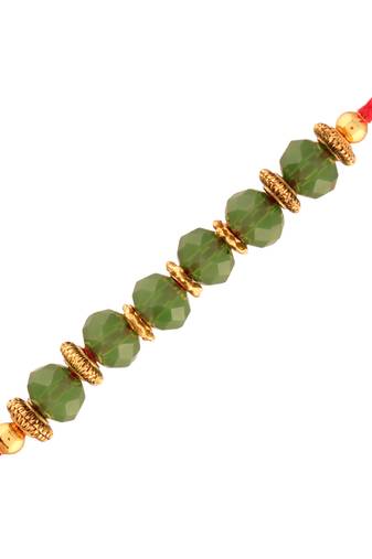 Gold Plated Designer Pearl Rakhi For Men/Boys