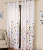 ROSARA HOME Grace Chenille Panel Printed Set Of 2 Curtains