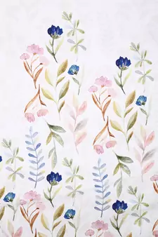 ROSARA HOME Grace Chenille Panel Printed Set Of 2 Curtains