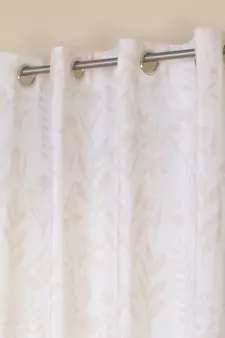 ROSARA HOME Grace Chenille Panel Printed Set Of 2 Curtains