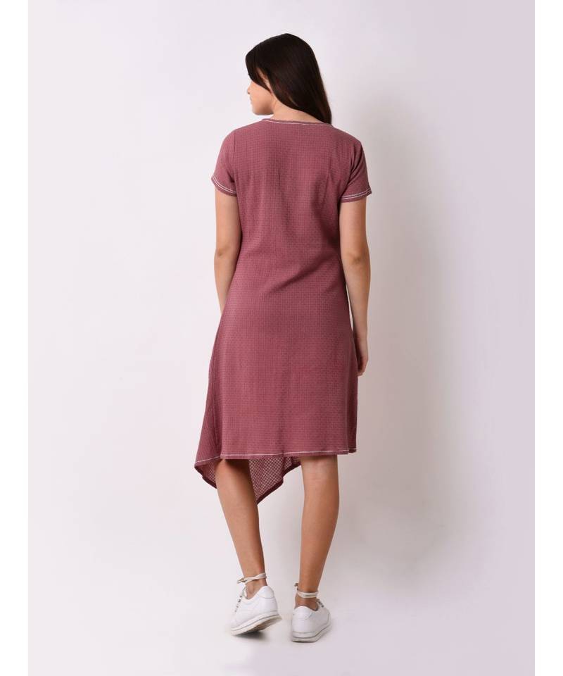 Purple Women's Side Tie-up Dress