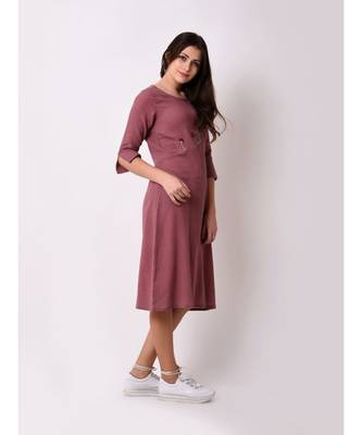 pink Women's Floral Embroidered Shift Dress 4