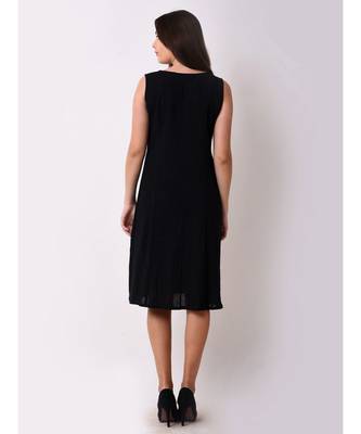 Black Women's Relaxed Shift Dress 3
