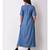 Blue Women's Geo-embroidered Maxi Dress