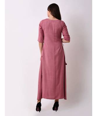Purple Women's Elegant Side Tie-up Maxi Dress 3