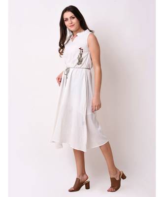 Pink Women's Pale Blush Embroidered Dress 2