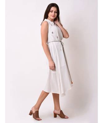 Pink Women's Pale Blush Embroidered Dress 4