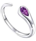 Purple cubic zirconia rings