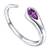 Purple cubic zirconia rings