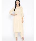 Cream Rayon Kurta Pant