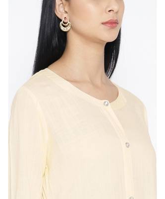 Cream Rayon Kurta Pant 2