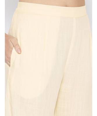 Cream Rayon Kurta Pant 3